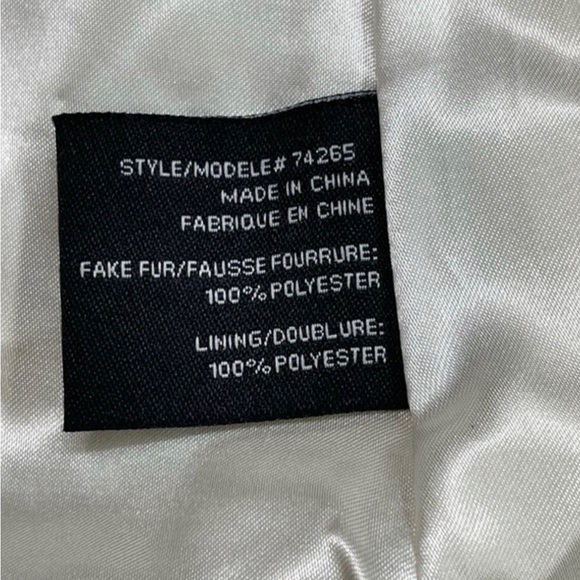 NWT KENNETH BLAKE Faux Fur Shearling Vest Jacket Size S - Picture 6 of 9